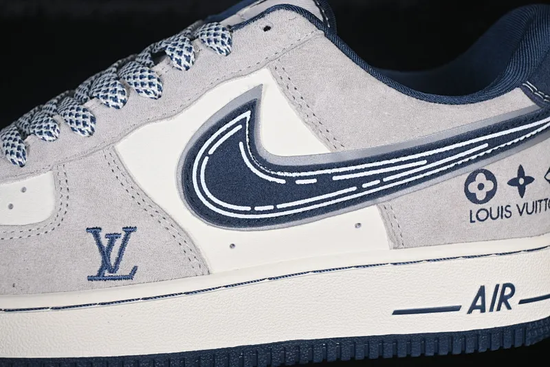 All categories Nk Air Force 1 Air Force series Nk Air Force 1 Low Air Force low-top Nike Air Force 1'07 Low joint model gray and blue Air Force 1 low-top casual sneakers SS1979-011